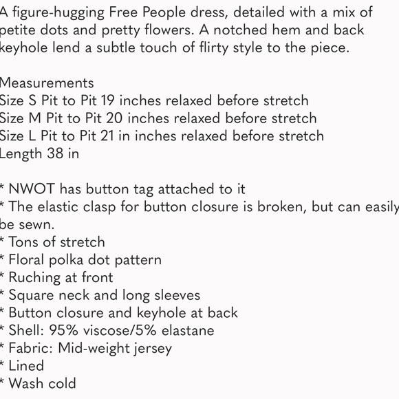 Free People Long Sleeve Dress in Green and Pink - Picture 8 of 8